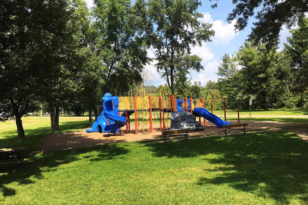 Playground and green space near a real SILK Homes property