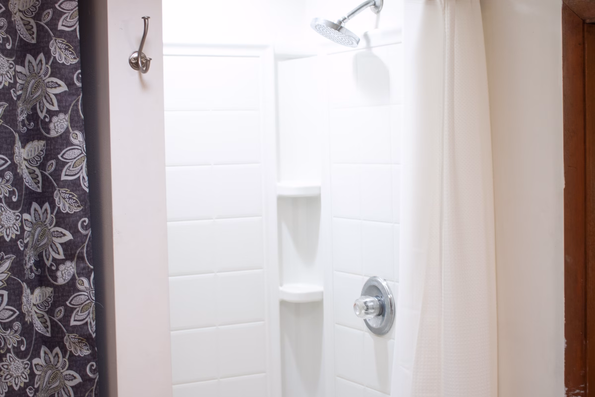 Clean bathroom detail after the work of preparing a home