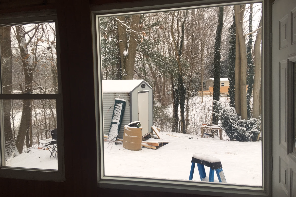 Seasonal wooded view from a real SILK Homes property